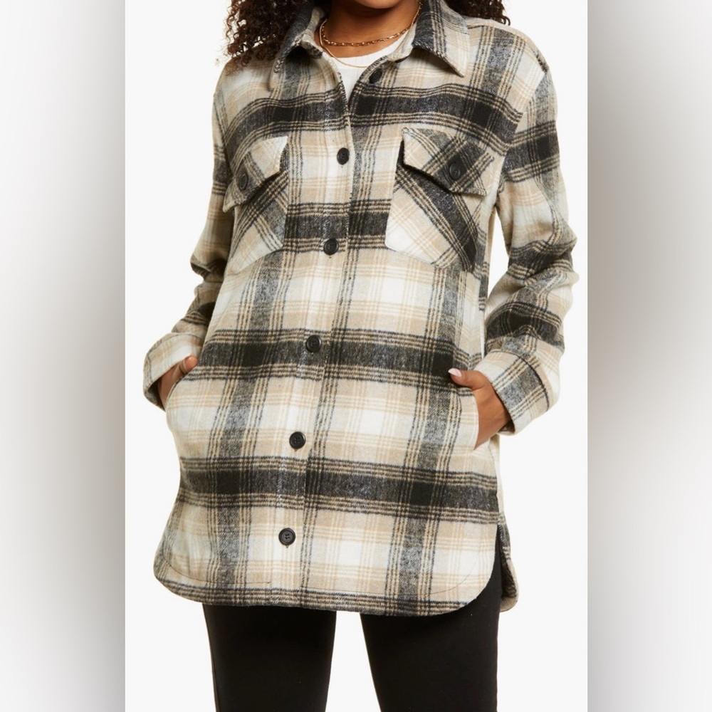 NWT Thread & Supply Warm Lined Plaid Shirt Jacket